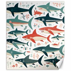 Fish Shark Animal Pattern Canvas 20  X 24 