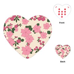 Floral Vintage Flowers Playing Cards Single Design (heart) by Dutashop