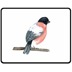 Bullfinch T- Shirt White Look Calm Bullfinch 21 T- Shirt Fleece Blanket (medium) by EnriqueJohnson