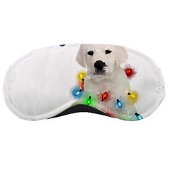 White Labrador Dog Snow Reindeer Santa T- Shirt White Labrador  Dog Snow Reindeer Santa Hat Christma Sleep Mask by ZUXUMI