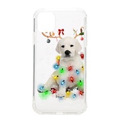 White Labrador Dog Snow Reindeer Santa T- Shirt White Labrador  Dog Snow Reindeer Santa Hat Christma Iphone 11 Tpu Uv Print Case by ZUXUMI