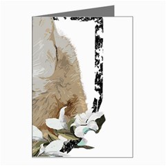 White Wolf T- Shirtwhite Wolf Howling T- Shirt Greeting Card by ZUXUMI