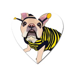 English Bulldog T- Shirt English Bee Dog T- Shirt Heart Magnet by ZUXUMI