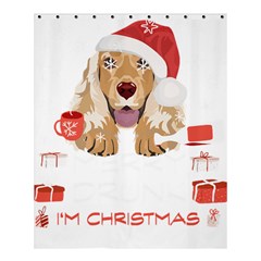 English Cocker Spaniel T- Shirt English Cocker Spaniel Merry Christmas T- Shirt (7) Shower Curtain 60  X 72  (medium)  by ZUXUMI