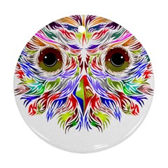 Owl T-shirtowl Color Full For Light Color T-shirt T-shirt Ornament (round) by EnriqueJohnson