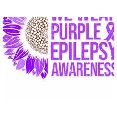 Epilepsy Awareness T- Shirt Epilepsy Awareness Sunflower In November We Wear Purple T- Shirt Premium Plush Fleece Blanket (extra Small) by ZUXUMI