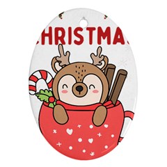 Family Christmas 2022 Matching T- Shirt Christmas We Are Family 2022 Cute Xmas Matching Custom T- Sh Ornament (oval) by ZUXUMI