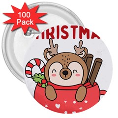 Family Christmas 2022 Matching T- Shirt Christmas We Are Family 2022 Cute Xmas Matching Custom T- Sh 3  Buttons (100 Pack)  by ZUXUMI