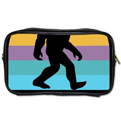 Breckenridge T- Shirt Breckenridge Colorado Bigfoot Sasquatch Retro Sunset T- Shirt Toiletries Bag (one Side) by JamesGoode