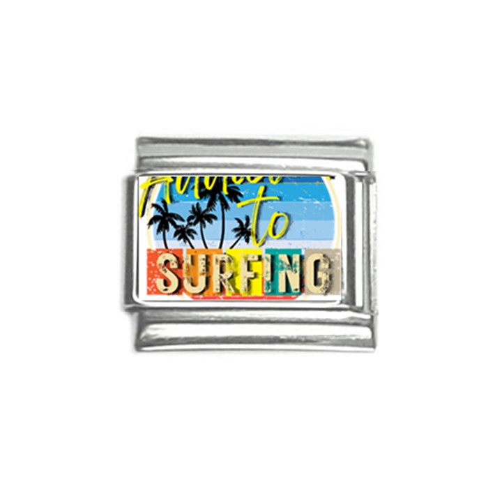 Bright Colorfull Addicted To Surfing T- Shirt Bright Colorfull Addicted To Surfing T- Shirt T- Shirt Italian Charm (9mm)