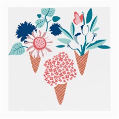 Flowers And Leaves T- Shirt Midsummer I Scream Flower Cones    Print    Pink Coral Aqua And Teal Flo Medium Glasses Cloth by ZUXUMI