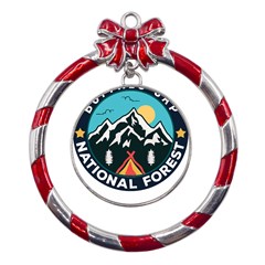 Buffalo Gap National Grassland T- Shirt Buffalo Gap National Grassland T- Shirt Metal Red Ribbon Round Ornament by JamesGoode