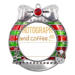 Photography T-shirtif It Involves Coffee Photography Photographer Camera T-shirt Metal X mas Ribbon With Red Crystal Round Ornament by EnriqueJohnson