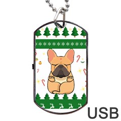 French Bulldog T- Shirt Cute French Bulldog Christmas T- Shirt Dog Tag Usb Flash (one Side) by ZUXUMI