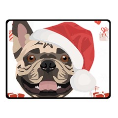 French Bulldog T- Shirt French Bulldog Merry Christmas T- Shirt (1) Fleece Blanket (small) by ZUXUMI