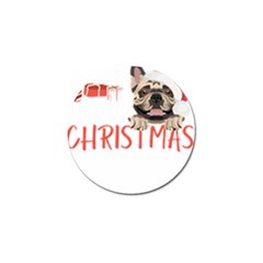 French Bulldog T- Shirt French Bulldog Merry Christmas T- Shirt (2) Golf Ball Marker (4 Pack) by ZUXUMI
