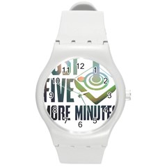 Gaming Controller Quote T- Shirt A Gaming Controller Quote Just Five More Minutes T- Shirt Round Plastic Sport Watch (m) by ZUXUMI