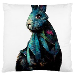 Rabbit T-shirtrabbit Watercolor Painting #rabbit T-shirt Standard Premium Plush Fleece Cushion Case (two Sides) by EnriqueJohnson