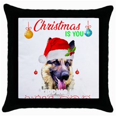 German Shepherd T- Shirt Cute German Shepherd Dog T- Shirt (1) Throw Pillow Case (black) by ZUXUMI