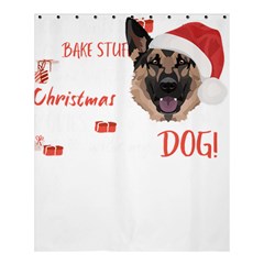 German Shepherd T- Shirt German Shepherd Merry Christmas T- Shirt (1) Shower Curtain 60  X 72  (medium)  by ZUXUMI