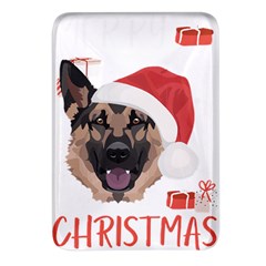 German Shepherd T- Shirt German Shepherd Merry Christmas T- Shirt (4) Rectangular Glass Fridge Magnet (4 Pack)