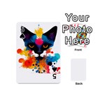 Abstract Cat  Shirt Abstract Cat  16 Playing Cards 54 Designs (Mini) Front - Spade5