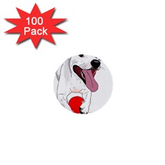 Bulldog T- Shirt Running Bulldog T- Shirt 1  Mini Buttons (100 Pack)  by JamesGoode
