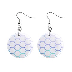 Abstract T- Shirt Honeycomb Pattern 6 Mini Button Earrings