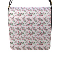 Christmas Shading Festivals Floral Pattern Flap Closure Messenger Bag (l)