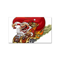 Funny Santa Claus Christmas Sticker Rectangular (100 Pack)