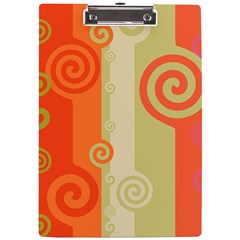 Ring Kringel Background Abstract Red A4 Acrylic Clipboard