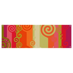 Ring Kringel Background Abstract Red Banner And Sign 12  X 4 