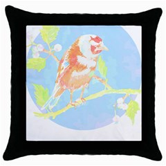 Birds Illustration T- Shirtbird T- Shirt (1) Throw Pillow Case (black)