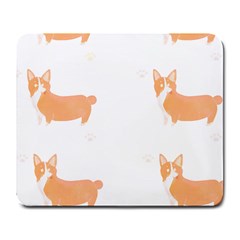 Corgi Dog T- Shirt Pembroke Welsh Corgi Dog Cute Pattern T- Shirt Large Mousepad by EnriqueJohnson