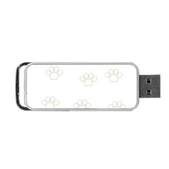 Dog Paw Print T- Shirt Paw Pattern T- Shirt Portable Usb Flash (one Side) by EnriqueJohnson