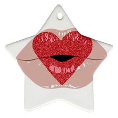 Lips -16 Star Ornament (two Sides) by SychEva