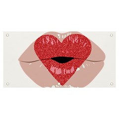 Lips -16 Banner And Sign 6  X 3  by SychEva