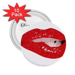 Lips -25 2 25  Buttons (10 Pack)  by SychEva