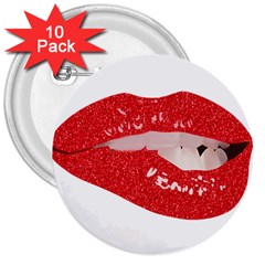 Lips -25 3  Buttons (10 Pack)  by SychEva