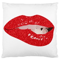 Lips -25 Standard Premium Plush Fleece Cushion Case (one Side) by SychEva