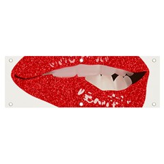 Lips -25 Banner And Sign 6  X 2  by SychEva