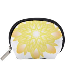 Flower Design T- Shirt Beautiful And Artistic Golden Flower T- Shirt Accessory Pouch (small) by EnriqueJohnson