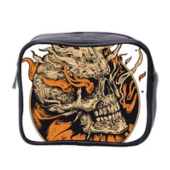 Human Skull  Skull Art Skeleton Illustration Mini Toiletries Bag (two Sides) by uniart180623