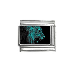 Angry Male Lion Predator Carnivore Italian Charm (9mm) by uniart180623