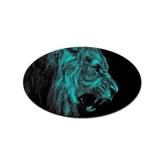 Angry Male Lion Predator Carnivore Sticker Oval (100 Pack) by uniart180623