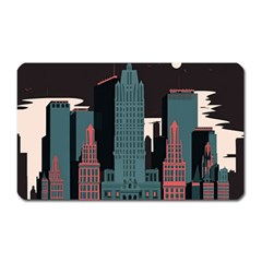 New York City Nyc Skyline Cityscape Magnet (rectangular) by uniart180623