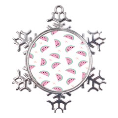 Watermelon Wallpapers  Creative Illustration And Patterns Metal Large Snowflake Ornament by Ket1n9