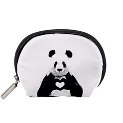 Panda Love Heart Accessory Pouch (small) by Ket1n9