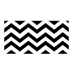 Black And White Chevron Satin Wrap 35  X 70  by Ket1n9