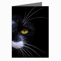 Face Black Cat Greeting Cards (pkg Of 8) by Ket1n9